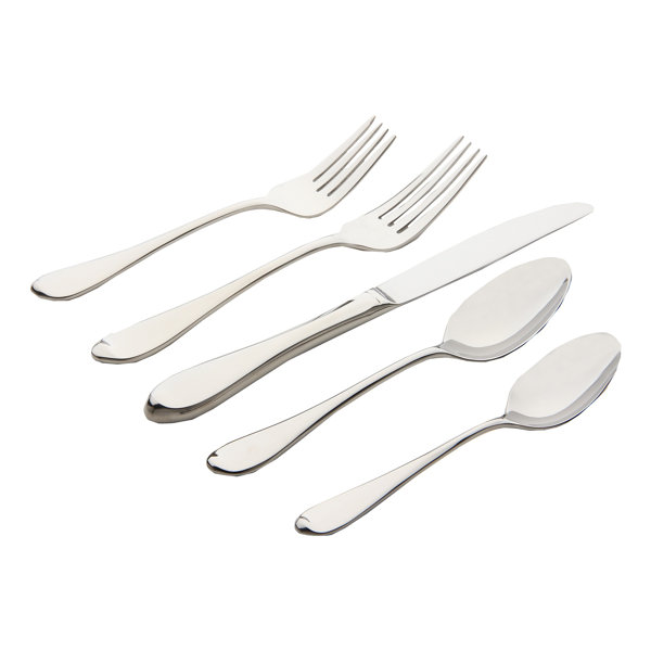 Gorham Studio 5 Piece 18/10 Stainless Steel Flatware Set, Service for 1